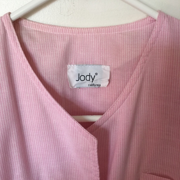 VINTAGE Jody CA Front Button Down Belted Dress - Picture 3 of 6